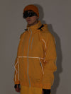 Men's Air Pose Neon Reflective Stripe Snow Jacket