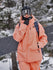 Women's Air Pose Vibrant Orange Snow Winter Snowboard Jacket