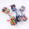 Leltcc Two Section Cotton Rope Tooth Cleaning Rope Rainbow Stripe Dog Toy