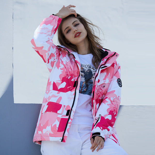 Women's Arctic Queen Camouflage Pink Snow Jacket