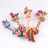 Leltcc Two Section Cotton Rope Tooth Cleaning Rope Rainbow Stripe Dog Toy