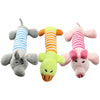 Leltcc Mini Cartoon Animal Shaped Rainbow Stripe Dog Toy