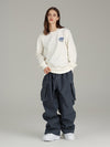 Women's Searipe Denim Baggy Cargo Snow Pants