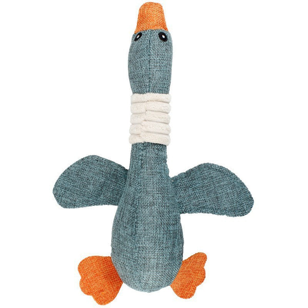 Leltcc Pet Hessian Geese Striped Dog Toy