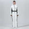 Womens Winter Chic Fur Hood One Piece Ski Jumpsuit Overall Ski Suit