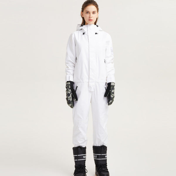 Women's Northfeel Hygge One Piece White Snowuits Ski Jumpsuits