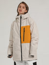 Men's Gsou Snow Powder Search Colorblock 2 Way Zipper Snow Jacket