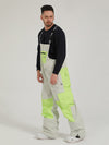 Women's Unisex Gsou Snow PowSlayer Colorblock Cargo Snow Bibs Pants