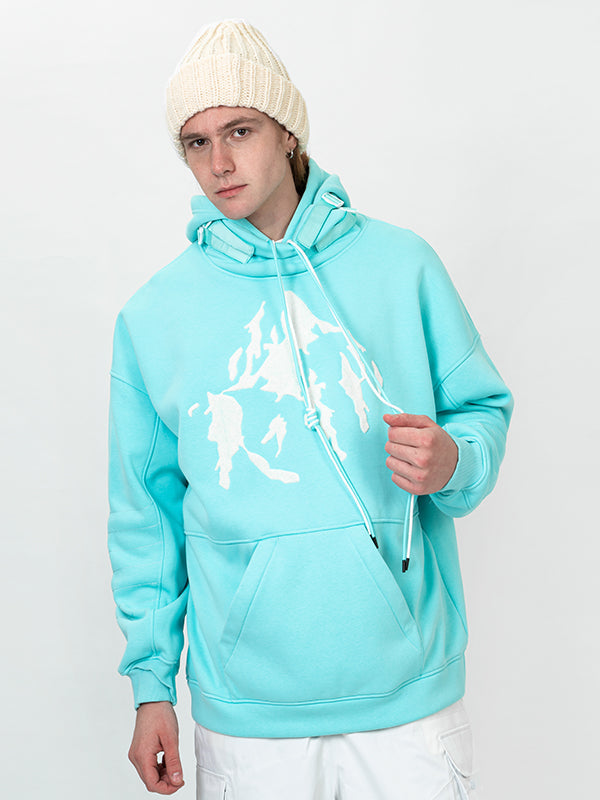 Men's Snowall Unisex Mountain Snowscape Water Resistant Hoodie