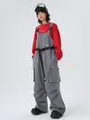 Women's East Skiing Prime Baggy Overall Cargo Snow Bibs Ski Pants