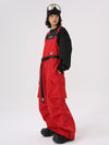 Women's East Skiing Prime Baggy Overall Cargo Snow Bibs Ski Pants