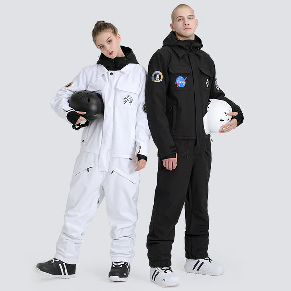 Women's SMN Slope Star Nasa Icon One Piece Ski Suits Snow Jumpsuit