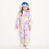 Kid's Blue Magic Waterproof Colorful One Piece Coveralls Ski Suits Winter Jumpsuits