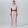 Womens Winter Chic Fur Hood One Piece Ski Jumpsuit Overall Ski Suit