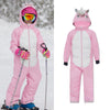 Phibee Kids Unisex Waterproof Winter Animal Friendly One Piece Snowsuits