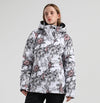 Women's SMN Mountain Freeze Colorful Print Waterproof Winter Snowboard Jacket