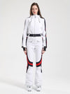 Women's Gsou Snow Retro Belted Stripe Flare Ski Suit