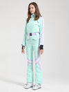 Women's Gsou Snow Retro Belted Stripe Flare Ski Suit