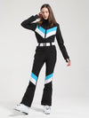 Women's Gsou Snow Retro V Striped Flare Ski Suit