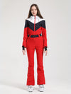 Women's Gsou Snow Retro Color-Blocked Flare Ski Suit