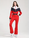 Women's Gsou Snow Retro Color-Blocked Flare Ski Suit