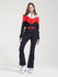 Women's Gsou Snow Retro Belted Color-Blocked Flare Ski Suit