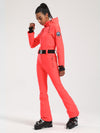 Women's Gsou Snow Classic Belted Flare One Piece Ski Suit