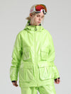 Women's Gsou Snow Neon Holographic Cargo Snow Jacket