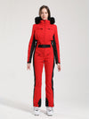 Women's Gsou Snow Classic Faux-Fur Trim Flare Ski Suit