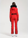 Women's Gsou Snow Classic Faux-Fur Trim Flare Ski Suit