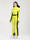 Women's Gsou Snow Classic Faux-Fur Trim Flare Ski Suit