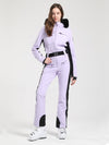 Women's Gsou Snow Classic Faux-Fur Trim Flare Ski Suit