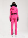 Women's Gsou Snow Classic Faux-Fur Trim Flare Ski Suit