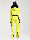 Women's Gsou Snow Classic Faux-Fur Trim Flare Dawn Ski Suit One Piece