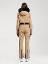 Women's Gsou Snow Classic Faux-Fur Trim Flare Ski Suit