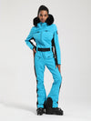 Women's Gsou Snow Classic Faux-Fur Trim Flare Dawn Ski Suit One Piece