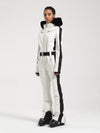 Women's Gsou Snow Classic Faux-Fur Trim Dawn Ski Suit One Piece