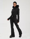 Women's Gsou Snow Classic Faux-Fur Trim Dawn Ski Suit One Piece