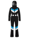 Women's Gsou Snow Retro Belted V Striped Flare Ski Suit