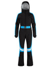 Women's Gsou Snow Retro Belted Stripe Flare Ski Suit