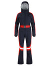 Women's Gsou Snow Retro Belted Stripe Flare Ski Suit