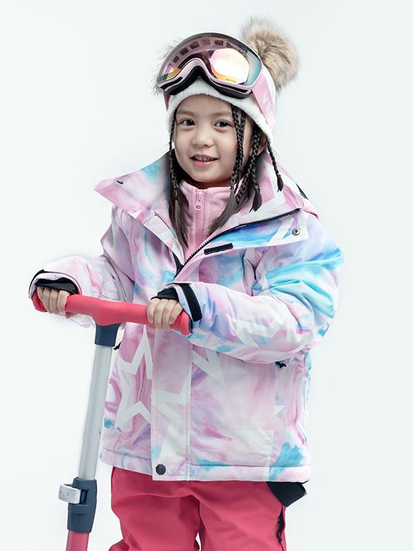 Girl's Vector Colorful Winter Insulated Snow Jacket