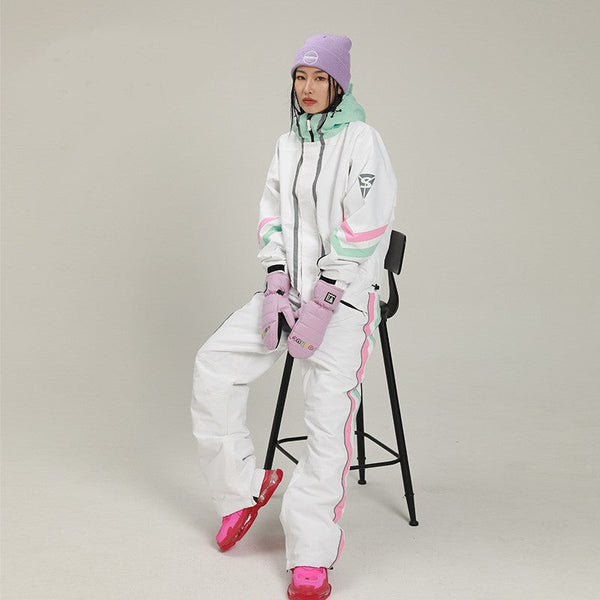 Women's Winter Fashion One Piece Ski Jumpsuit Overall Snowsuit