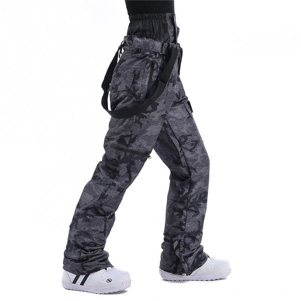 Men's RIIVIYELE Winter Mountain Snow Pants Ski Bibs