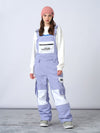 Women's Nandn Cargo Pocket Colorblock Snowboard Bibs Snow Pants