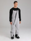 Men's Searipe Oblique Zipper Winter Crew Snow Pants Ski Bibs