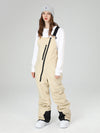 Women's Searipe Oblique Zipper Winter Crew Snow Pants Ski Bibs