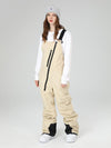 Men's Searipe Oblique Zipper Winter Crew Snow Pants Ski Bibs