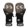 Women's Nandn Snow Mascot Furry Snowboard Gloves Winter Mittens