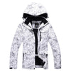 Women's Unisex Snowy Owl Mountain Ice Breaker Waterproof Hooded Ski Jacket